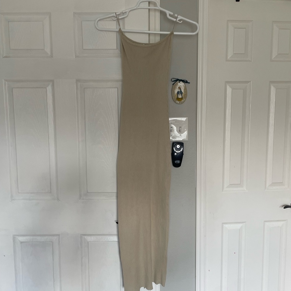 Bershka Beige Maxi Dress